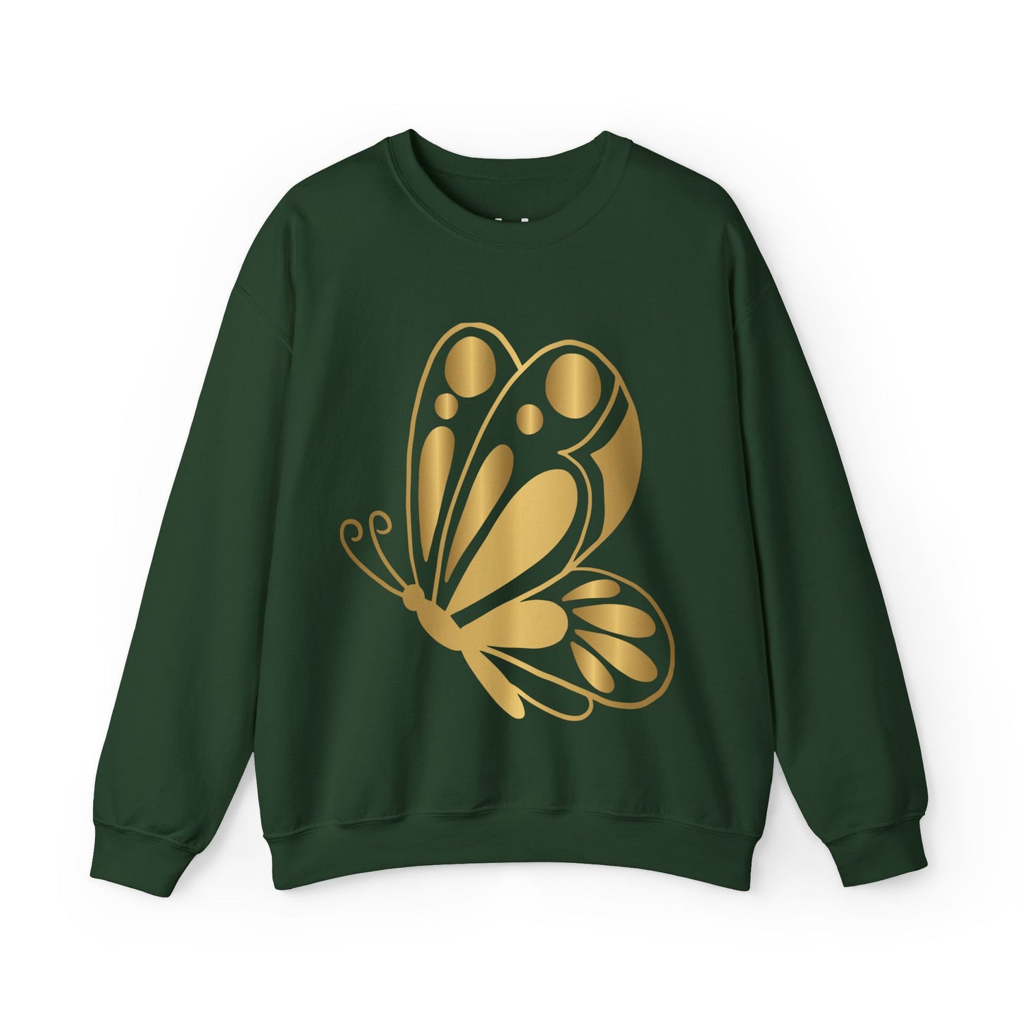 Women’s Gold Butterfly Graphic Sweatshirt – Trendy, Cozy & Perfect for Year-Round Wear