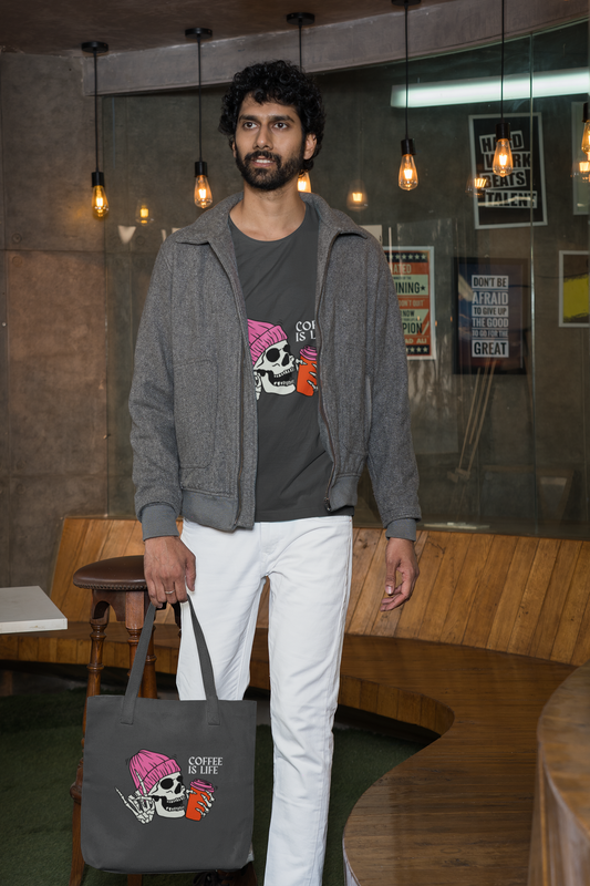 Men’s “Coffee Is Life” T-Shirt – Lightweight Cotton Tee for Coffee Lovers