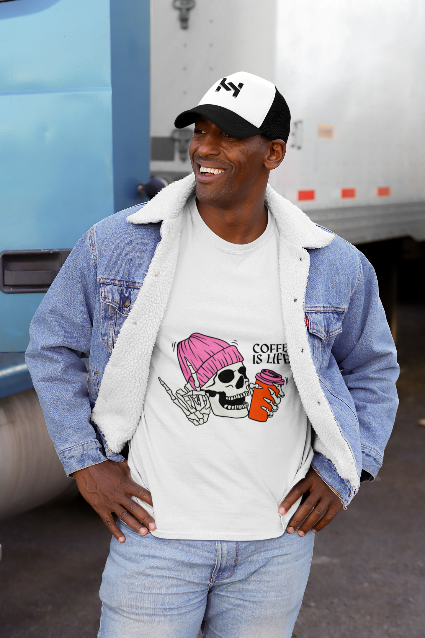 Men’s “Coffee Is Life” T-Shirt – Lightweight Cotton Tee for Coffee Lovers