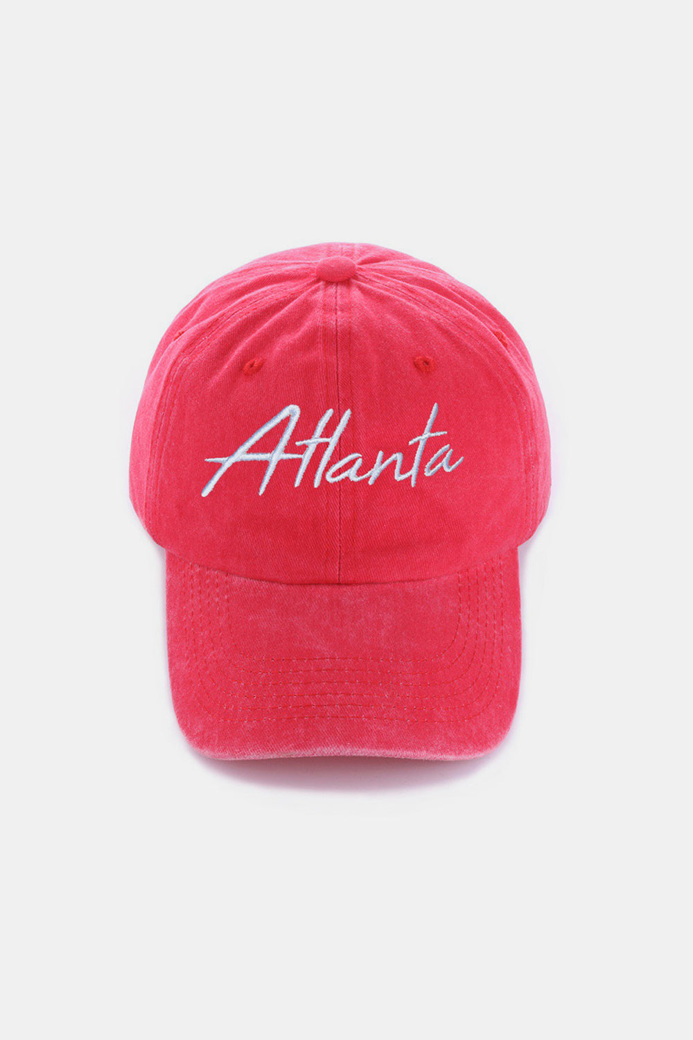 Zenana ATLANTA Embroidered Baseball Cap – Vintage-Washed Cotton Hat for Everyday Style
