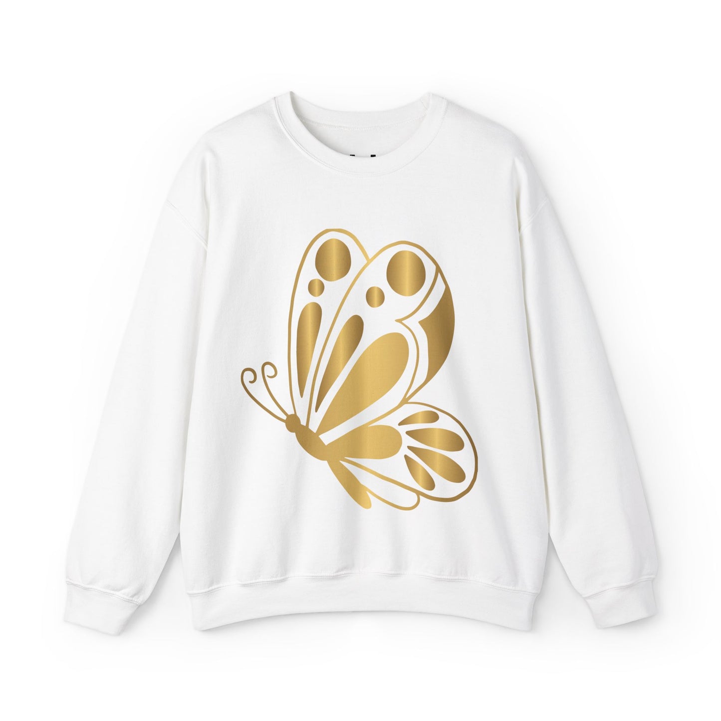 Women’s Gold Butterfly Graphic Sweatshirt – Trendy, Cozy & Perfect for Year-Round Wear
