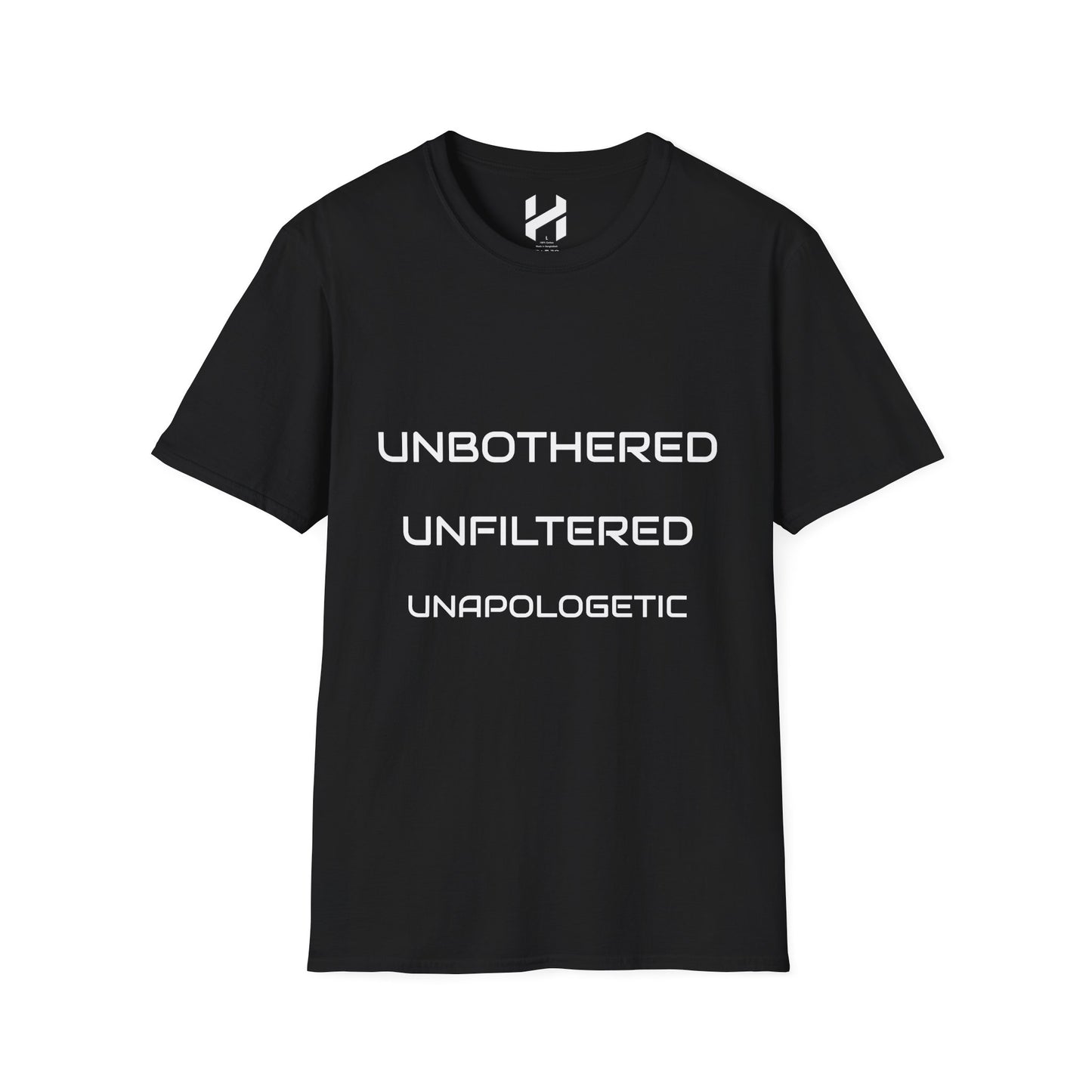 Unbothered Unfiltered Unapologetic T-Shirt, Casual Wear, Gift for Friends, Motivational Quote Tee, Everyday Essentials, Trendy Graphic Tee