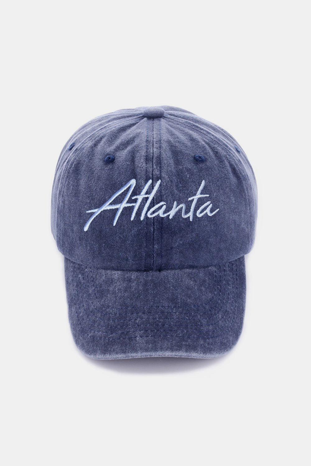 Zenana ATLANTA Embroidered Baseball Cap – Vintage-Washed Cotton Hat for Everyday Style