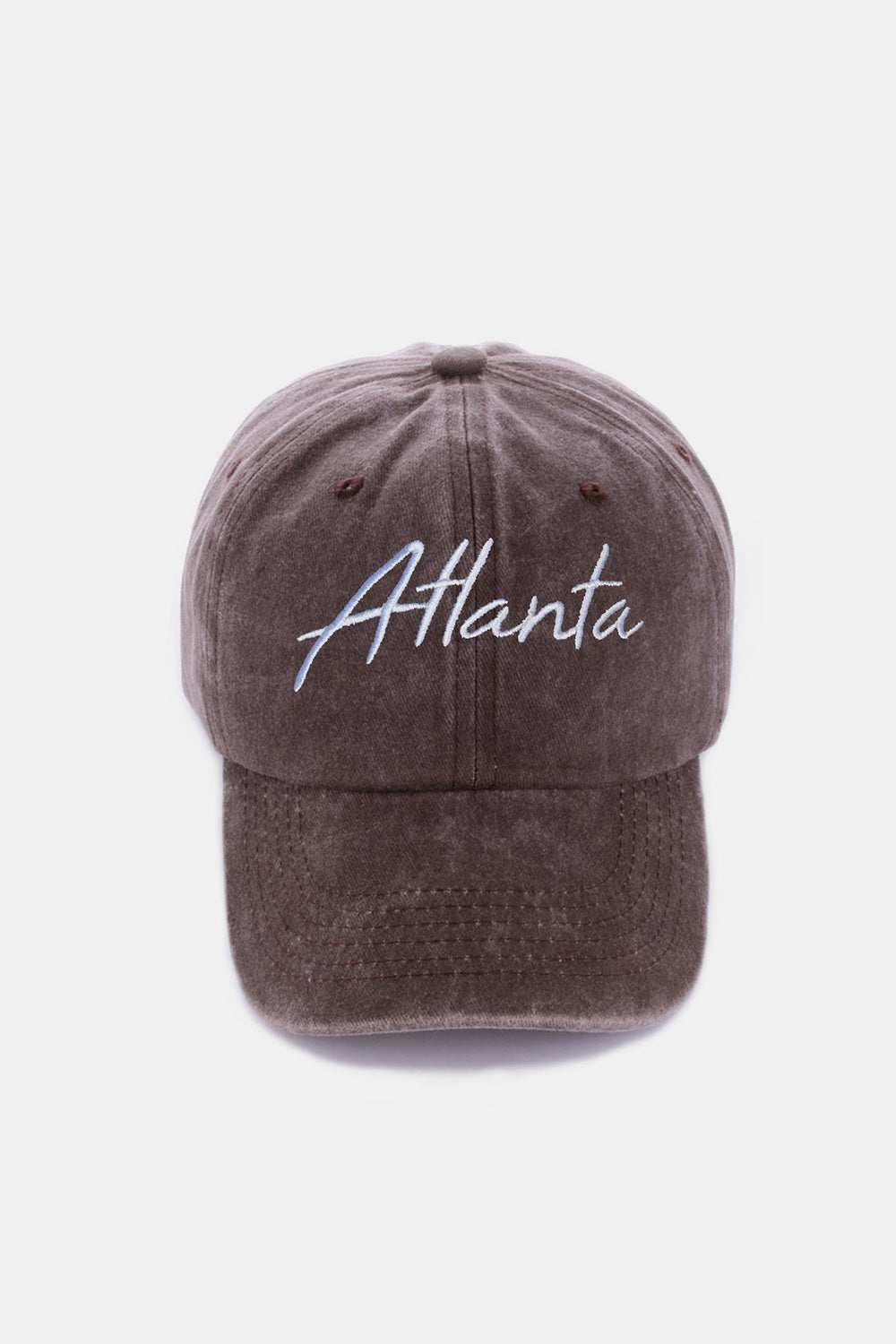 Zenana ATLANTA Embroidered Baseball Cap – Vintage-Washed Cotton Hat for Everyday Style