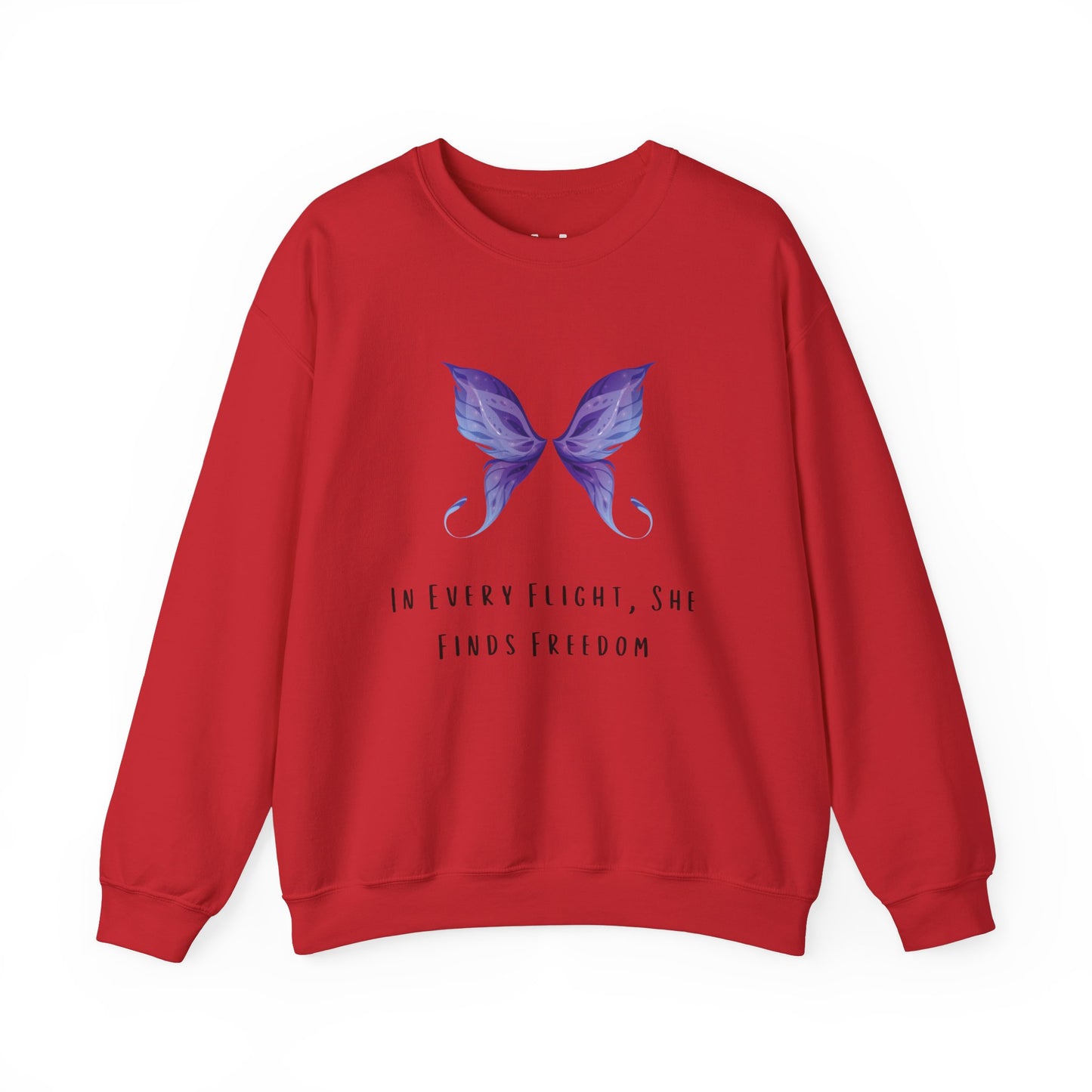 Women's Butterfly Print SweatShirt - In Every Flight, She Finds Freedom