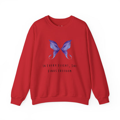 Women's Butterfly Print SweatShirt - In Every Flight, She Finds Freedom