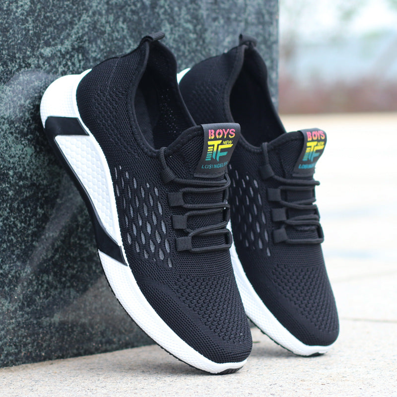 Breathable Mesh Runners: Men's Stylish Comfort with Non-Slip Soles Running Shoes