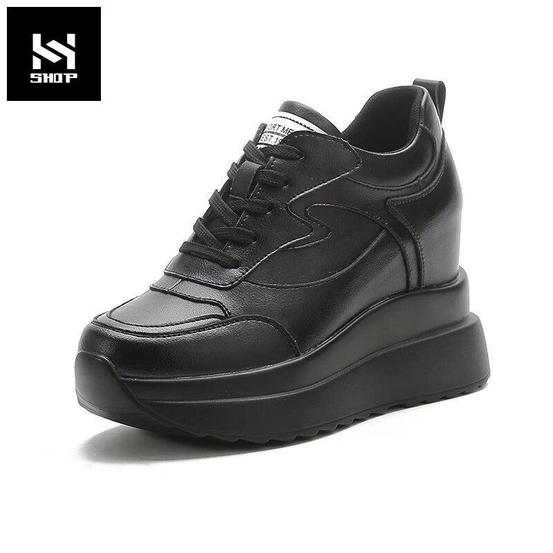 Luxury Leather Running Sneakers: Trendy, Comfortable, Durable!