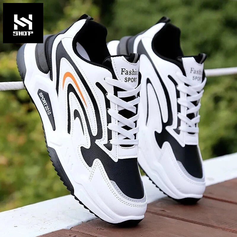 Step into Comfort and Style: 2024 Autumn Men's Leather Running Shoes - Fashionable, Comfortable, Non-slip