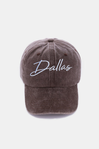 Zenana DALLAS Embroidered Baseball Cap