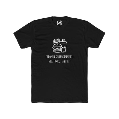 SeaFood Diet CrewNeck T-Shirt-comfortable and LightWeight-Fitted Classic Tee For Men's