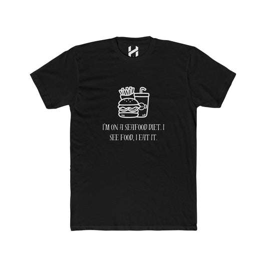SeaFood Diet CrewNeck T-Shirt-comfortable and LightWeight-Fitted Classic Tee For Men's
