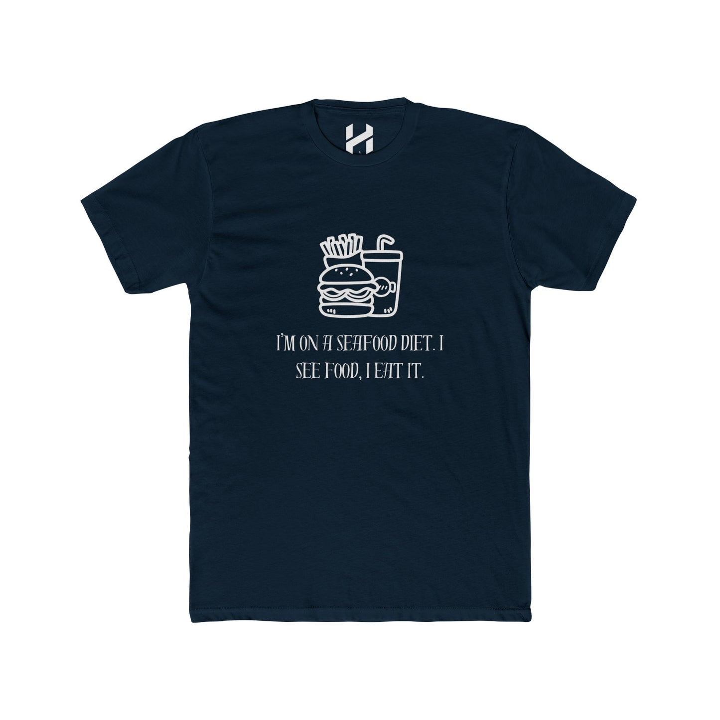 SeaFood Diet CrewNeck T-Shirt-comfortable and LightWeight-Fitted Classic Tee For Men's