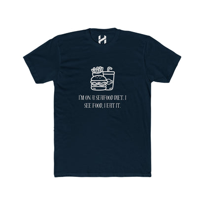 SeaFood Diet CrewNeck T-Shirt-comfortable and LightWeight-Fitted Classic Tee For Men's