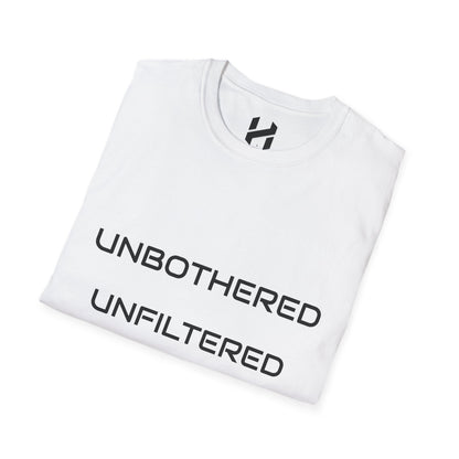 Unbothered Unfiltered Unapologetic T-Shirt, Casual Wear, Gift for Friends, Motivational Quote Tee, Everyday Essentials, Trendy Graphic Tee