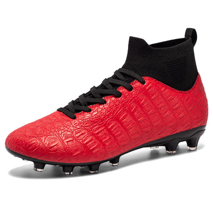 Score Big: Premium Soccer Shoes for Victory, soccer shoes, red, view 2