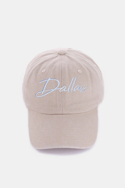 Zenana DALLAS Embroidered Baseball Cap