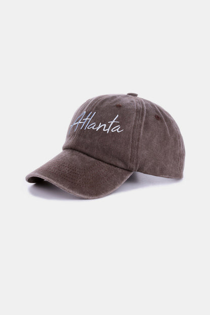 Zenana ATLANTA Embroidered Baseball Cap