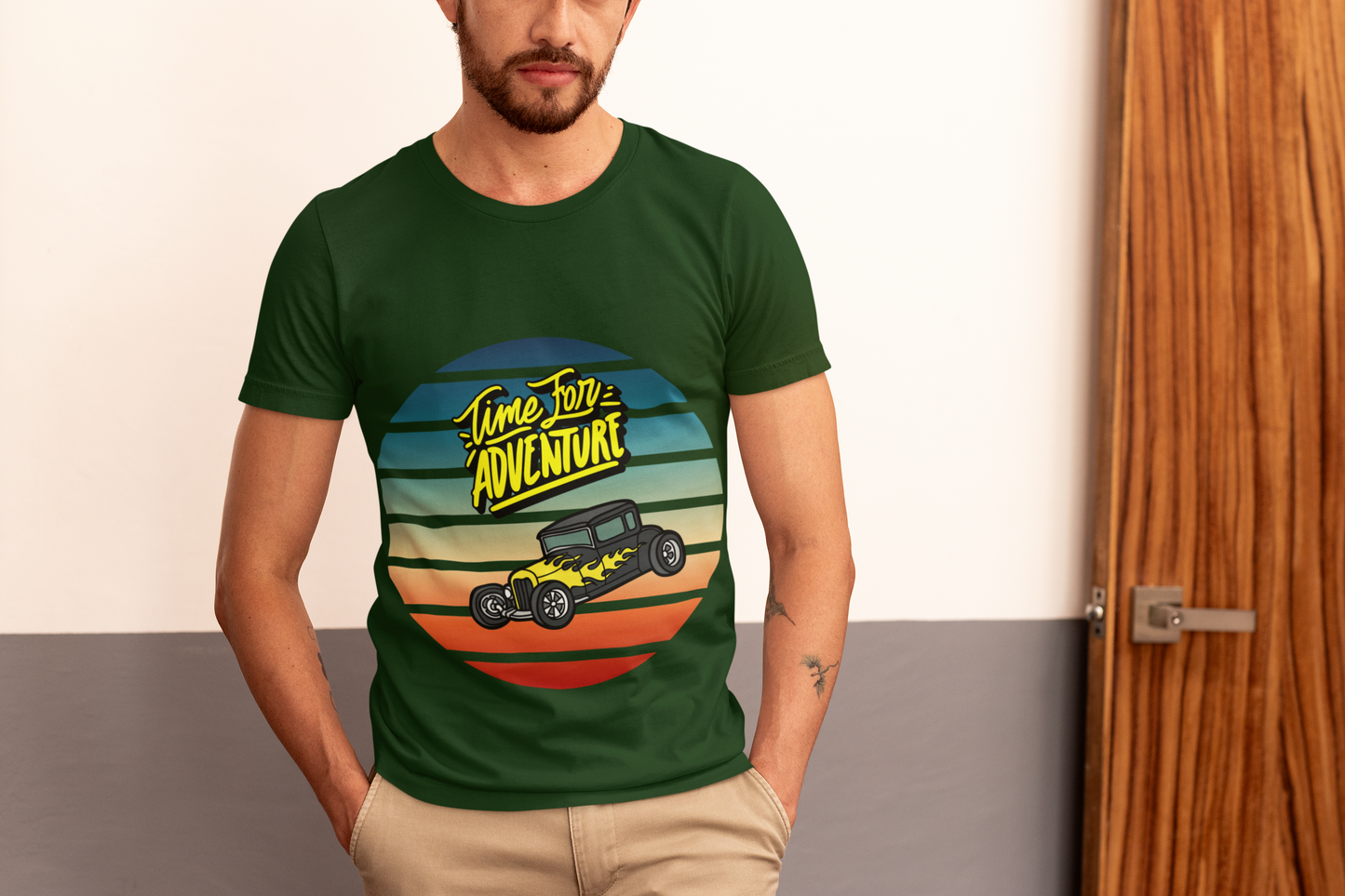 Time for an Adventure Men's Cotton Crew Tee