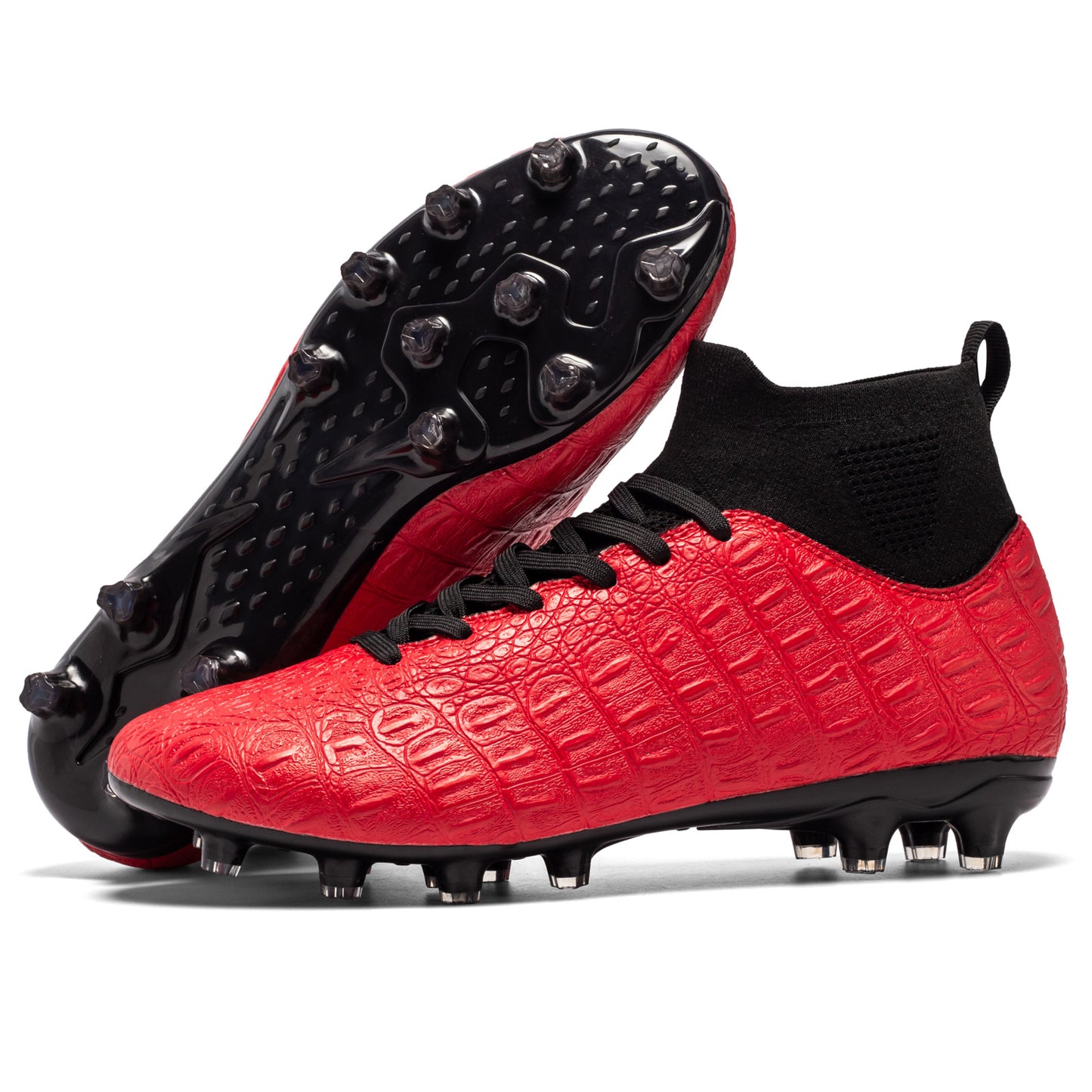 Score Big: Premium Soccer Shoes for Victory, soccer shoes, red, view 1