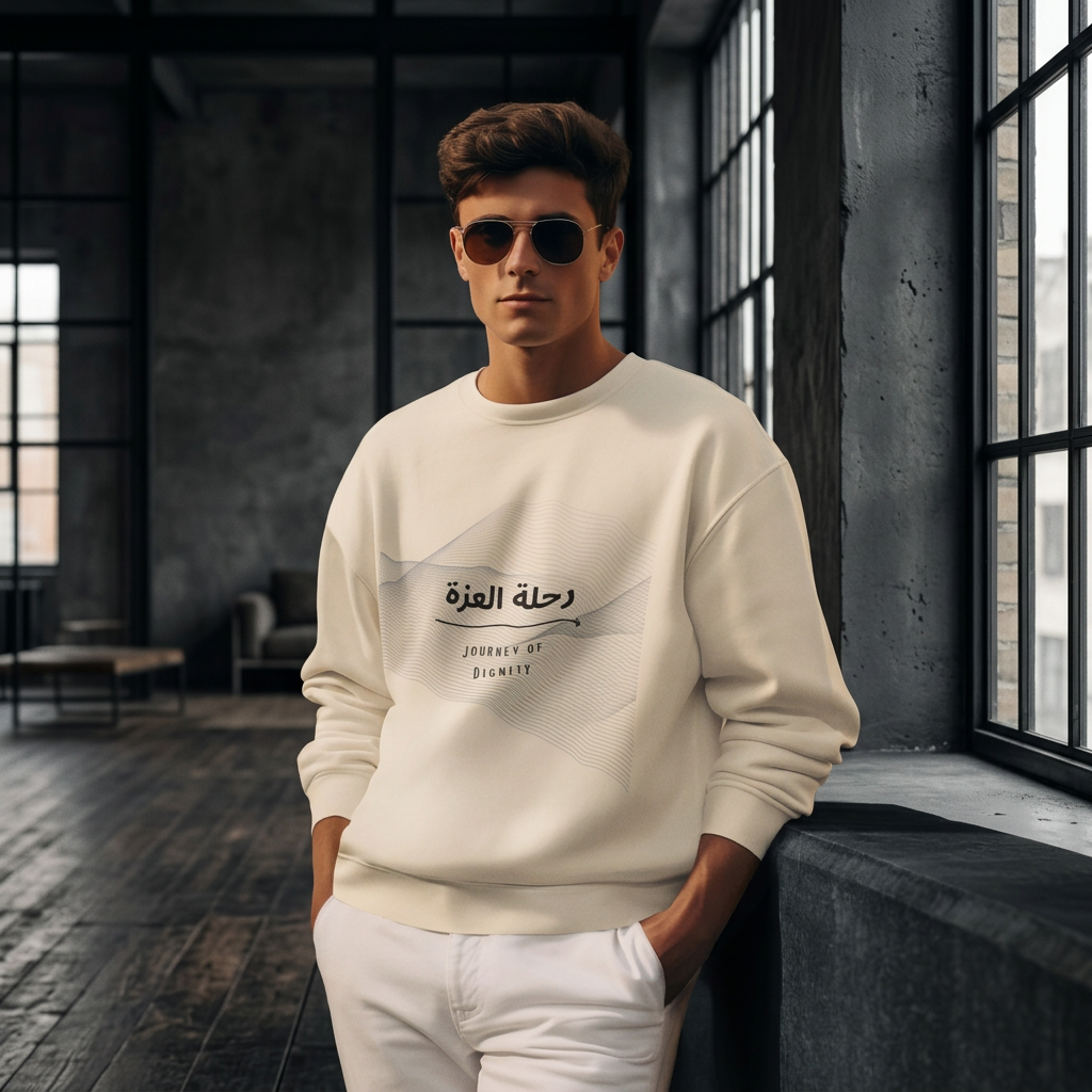 Cream Journey of Dignity sweatshirt loft sample