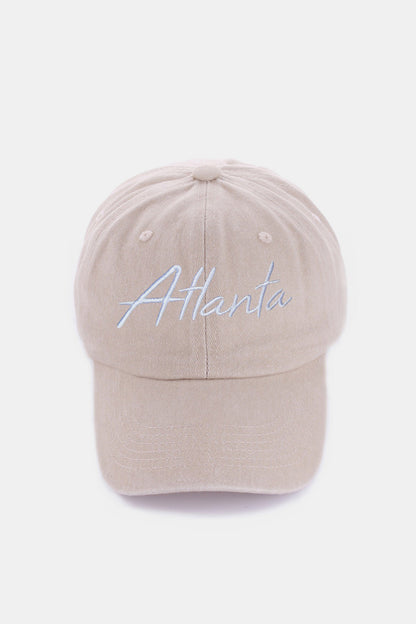 Zenana ATLANTA Embroidered Baseball Cap