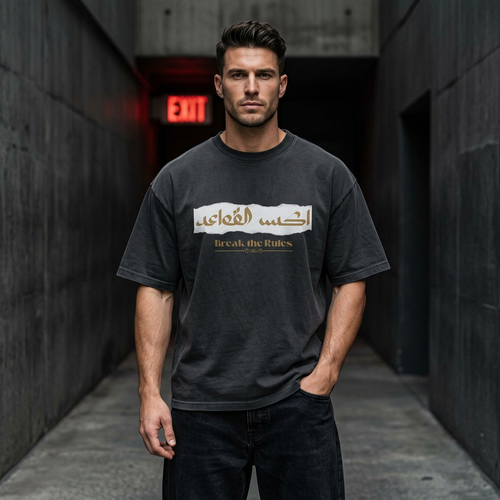 Faded Black model in relaxed front-facing pose