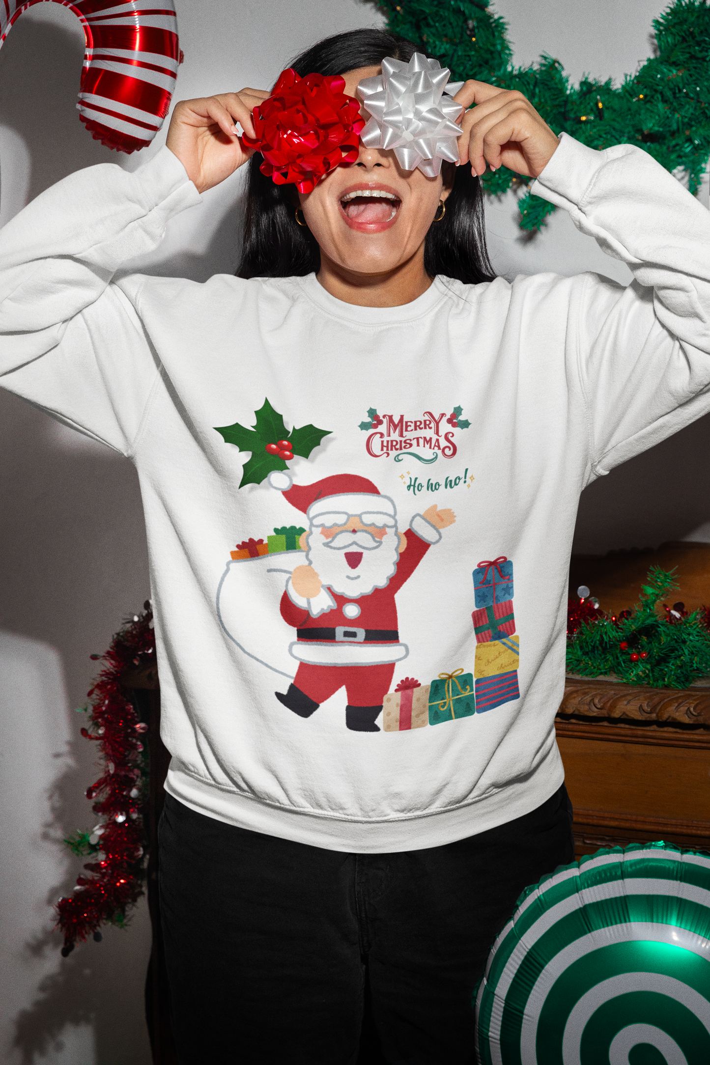 Women's Merry Christmas Santa Sweatshirt