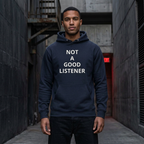 New Navy Blazer hoodie male-model shot