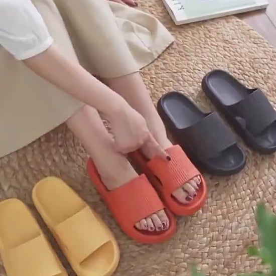 Home Slippers Couples Feel Cool Stepping On Excrem