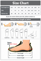 Size chart starting at size 39