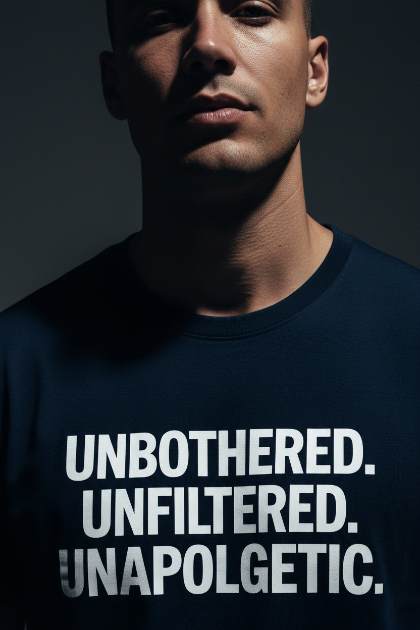 Unbothered Navy - Close-up