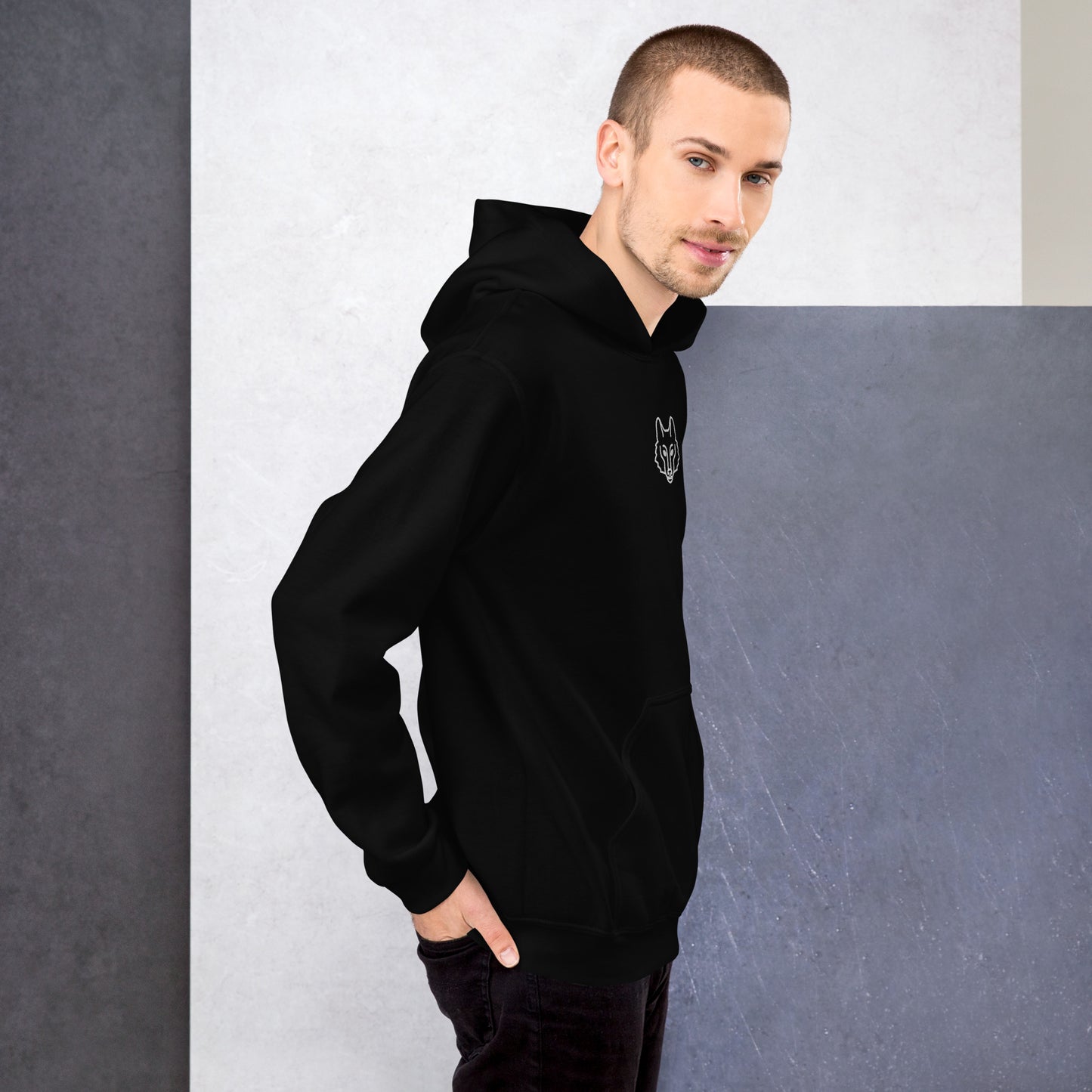 Men's Premium Wolf Emblem Hoodie – Soft, Stylish, and Ready for Adventure