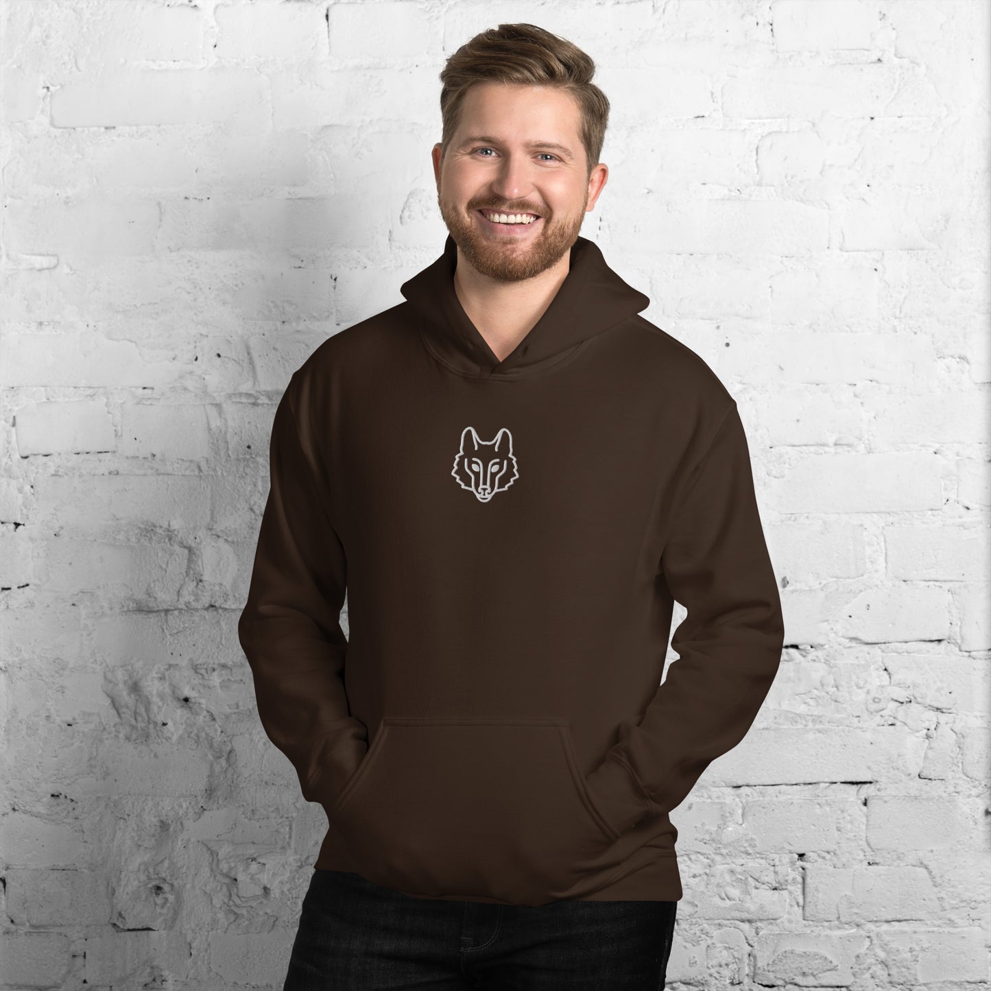 Men's Premium Wolf Emblem Hoodie – Soft, Stylish, and Ready for Adventure