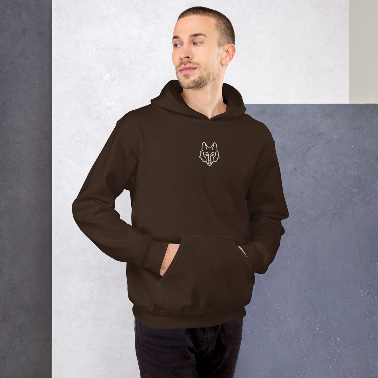 Men's Premium Wolf Emblem Hoodie – Soft, Stylish, and Ready for Adventure