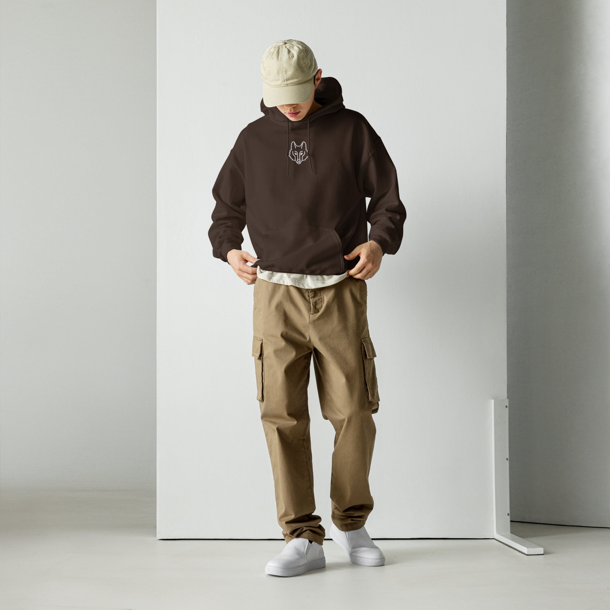Wolf Emblem Hoodie | Premium Outdoor Streetwear — Hunter & Havoc