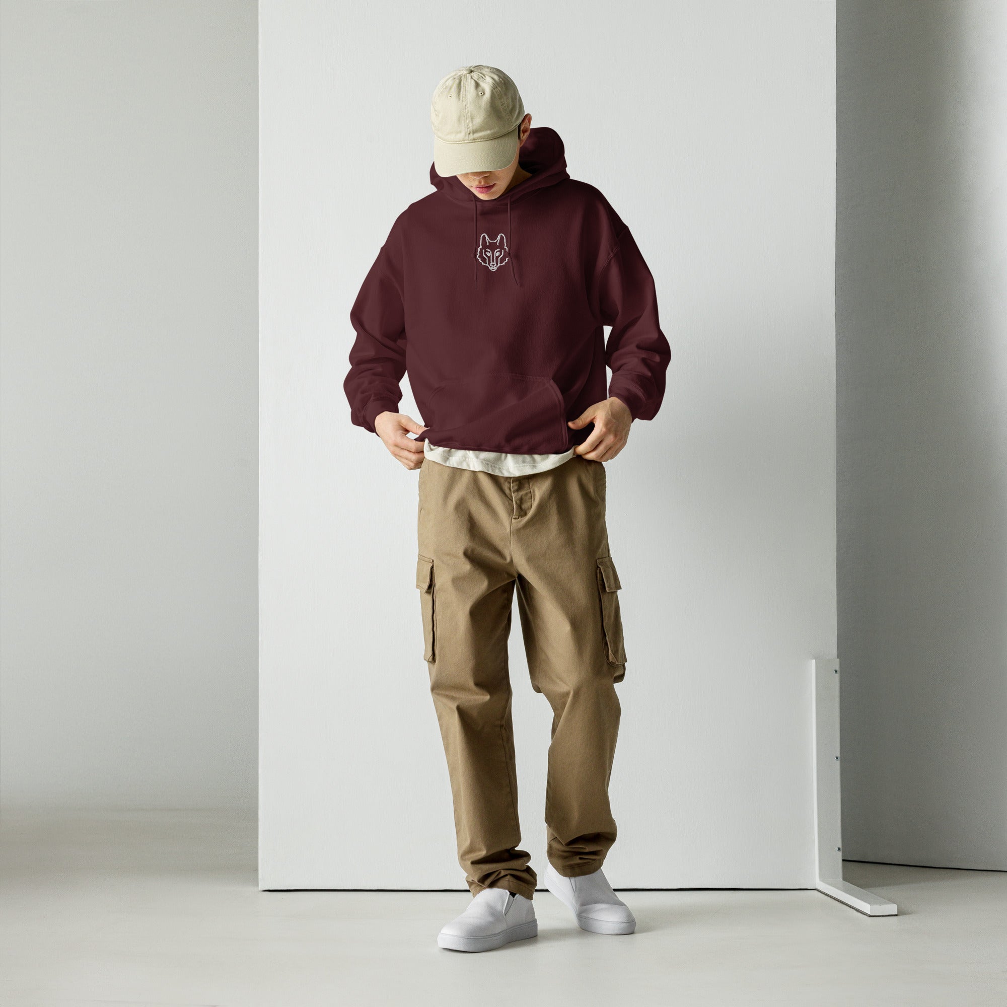 Wolf Emblem Hoodie | Premium Outdoor Streetwear — Hunter & Havoc