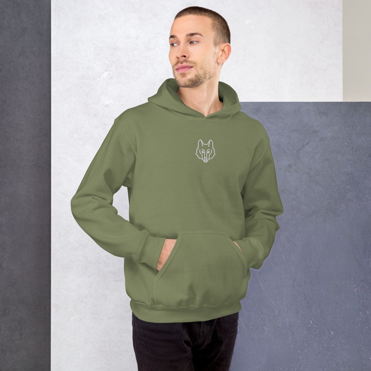 Men's Premium Wolf Emblem Hoodie – Soft, Stylish, and Ready for Adventure