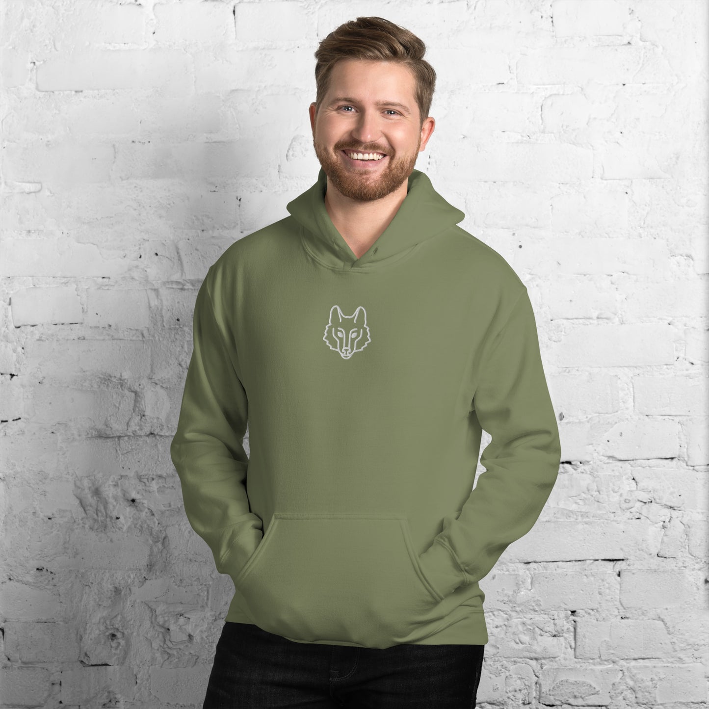 Men's Premium Wolf Emblem Hoodie – Soft, Stylish, and Ready for Adventure