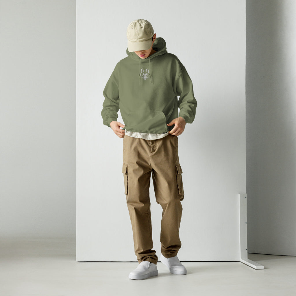 Wolf Emblem Hoodie | Premium Outdoor Streetwear — Hunter & Havoc