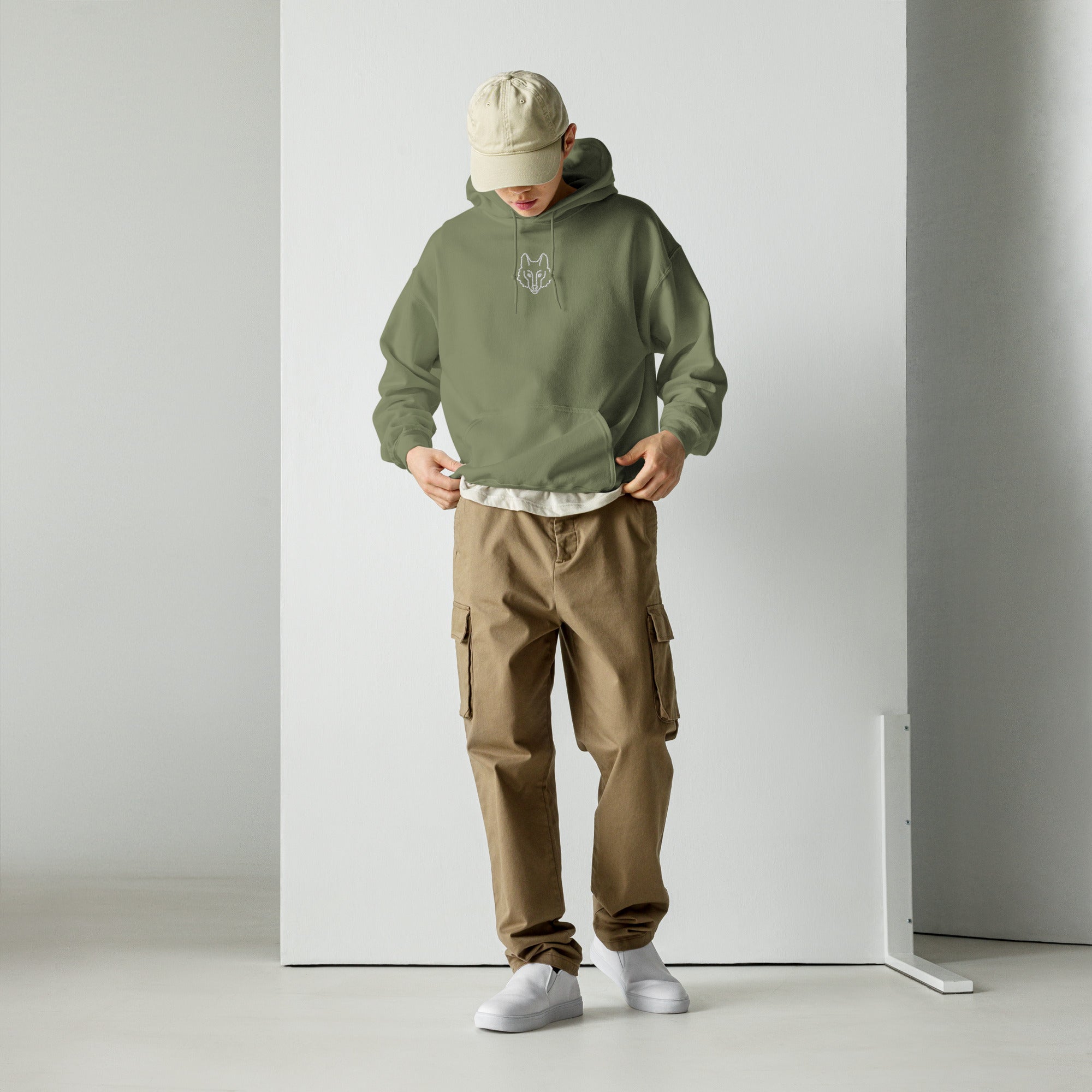 Wolf Emblem Hoodie | Premium Outdoor Streetwear — Hunter & Havoc