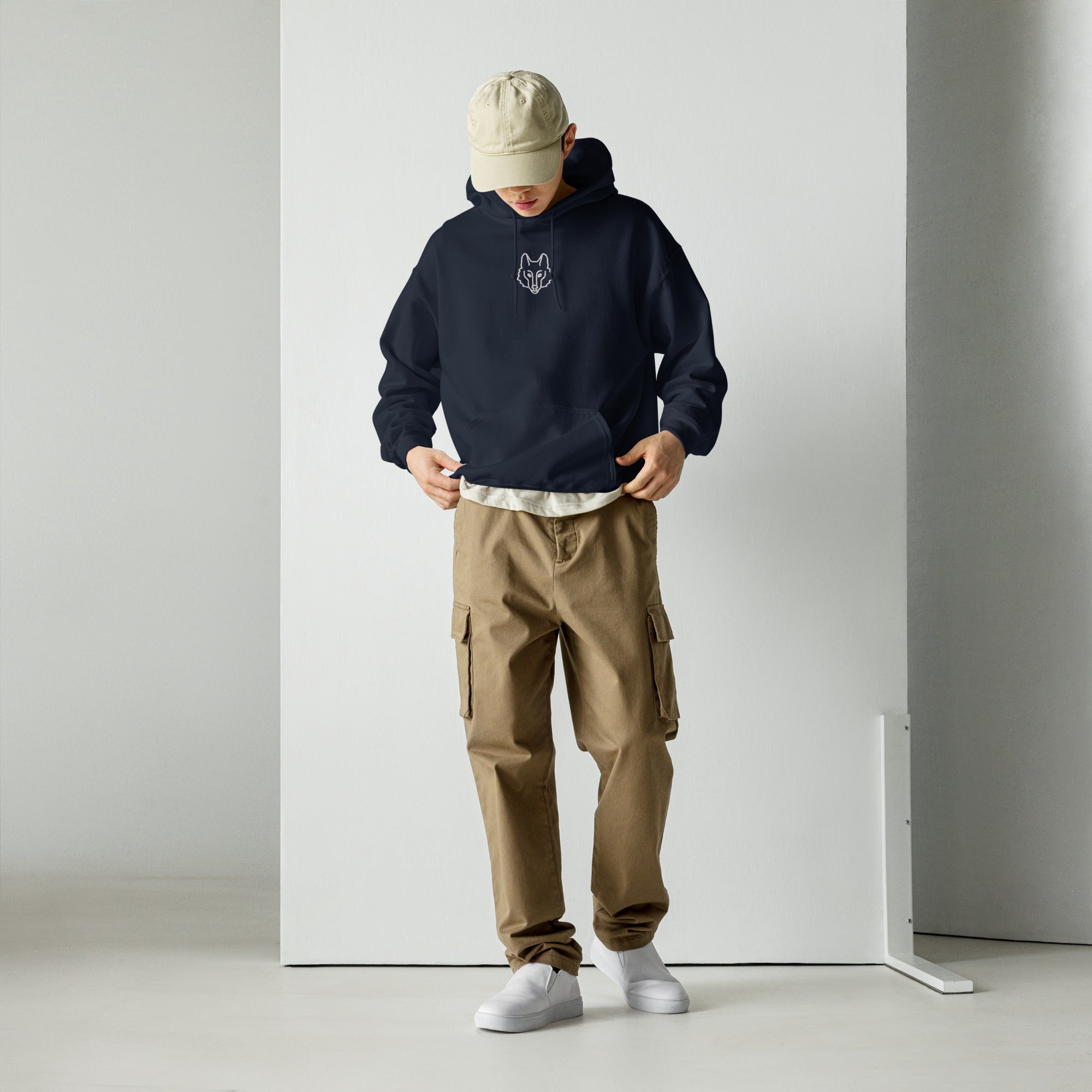 Wolf Emblem Hoodie | Premium Outdoor Streetwear — Hunter & Havoc