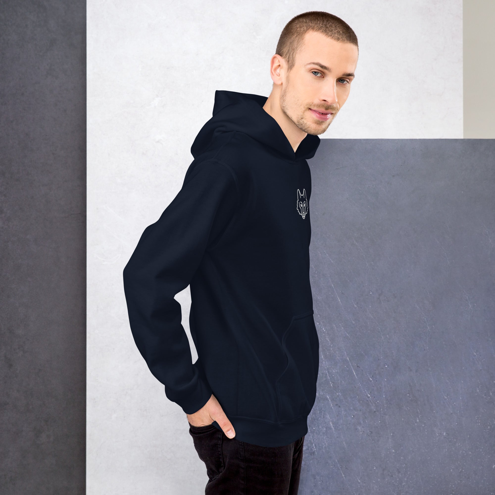 Wolf Emblem Hoodie | Premium Outdoor Streetwear — Hunter & Havoc