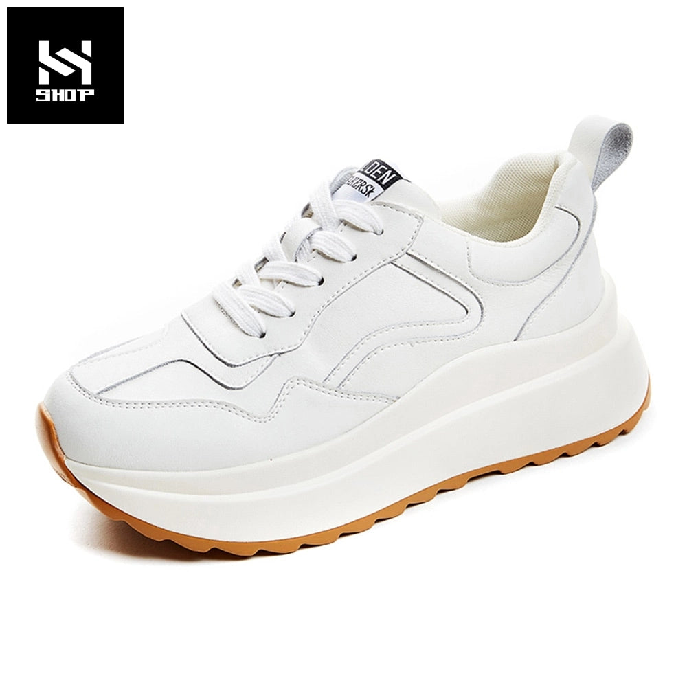 Luxury Leather Running Sneakers: Trendy, Comfortable, Durable!